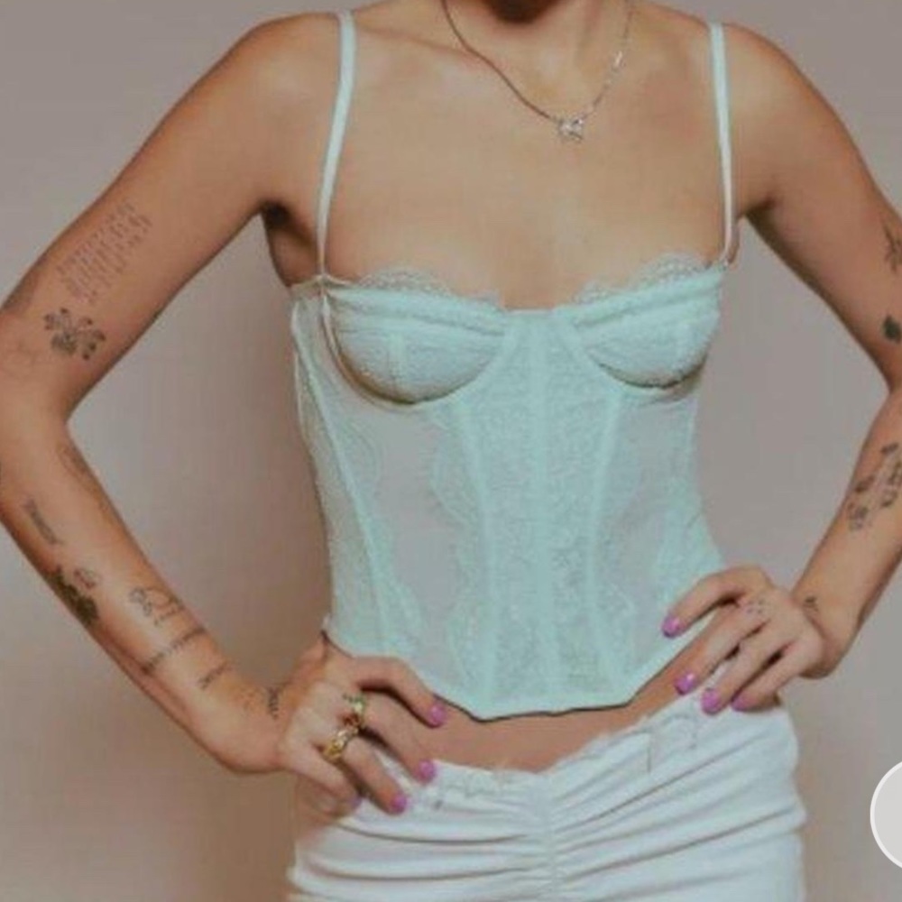 Urban outfitters mint love corset